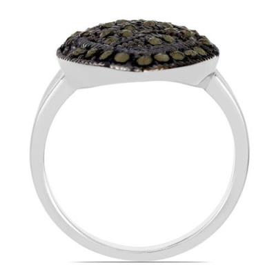 BUY REAL AUSTRIAN MARCASITE GEMSTONE RING IN STERLING SILVER 